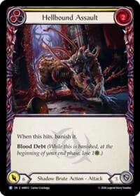 Hellbound Assault (Yellow) - Usurp the Shadow Throne - Flesh and Blood TCG card
