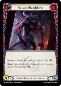 Satiate Bloodthirst (Yellow) - Usurp the Shadow Throne - Flesh and Blood TCG card