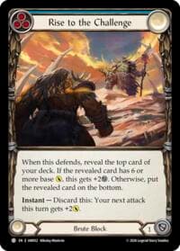 Rise to the Challenge (Blue) - Usurp the Shadow Throne - Flesh and Blood TCG card
