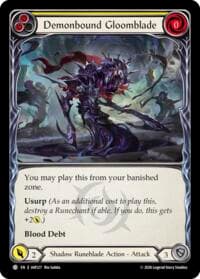 Demonbound Gloomblade (Yellow) - Usurp the Shadow Throne - Flesh and Blood TCG card