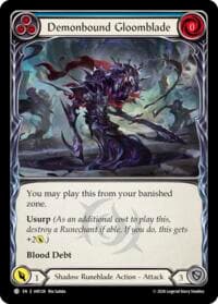 Demonbound Gloomblade (Blue) - Usurp the Shadow Throne - Flesh and Blood TCG card
