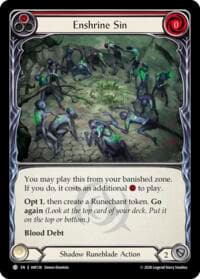 Enshrine Sin (Red) - Usurp the Shadow Throne - Flesh and Blood TCG card