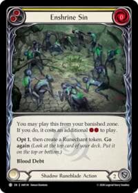 Enshrine Sin (Yellow) - Usurp the Shadow Throne - Flesh and Blood TCG card