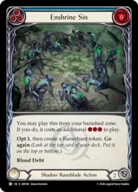 Enshrine Sin (Blue) - Usurp the Shadow Throne - Flesh and Blood TCG card