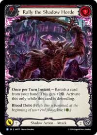 Rally the Shadow Horde (Red) - Usurp the Shadow Throne - Flesh and Blood TCG card