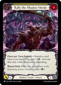 Rally the Shadow Horde (Yellow) - Usurp the Shadow Throne - Flesh and Blood TCG card