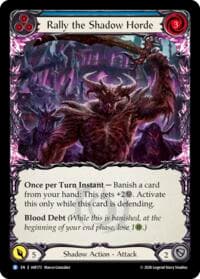 Rally the Shadow Horde (Blue) - Usurp the Shadow Throne - Flesh and Blood TCG card