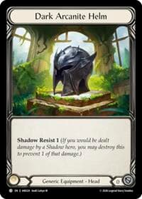 Dark Arcanite Helm - Usurp the Shadow Throne - Flesh and Blood TCG card