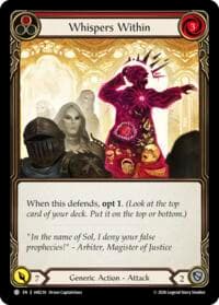 Whispers Within (Red) - Usurp the Shadow Throne - Flesh and Blood TCG card