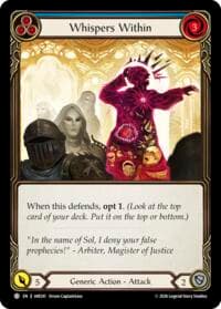 Whispers Within (Blue) - Usurp the Shadow Throne - Flesh and Blood TCG card