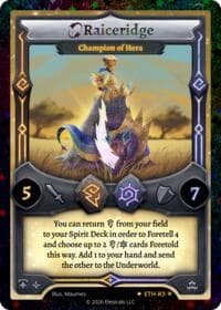 Raiceridge - Champion of Hera (Stellar) - Shattered Stars - Ethereal - Elestrals card
