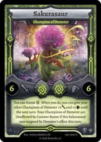 Sakurasaur - Champion of Demeter - Divine Champions: Snowshade Starter Decks - Elestrals card