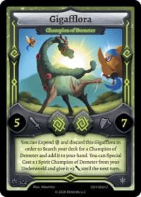 Gigafflora - Champion of Demeter - Divine Champions: Snowshade Starter Decks - Elestrals card