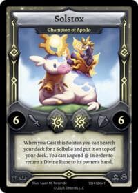 Solstox - Champion of Apollo - Divine Champions: Snowshade Starter Decks - Elestrals card