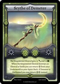 Scythe of Demeter - Divine Champions: Snowshade Starter Decks - Elestrals card