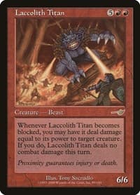 Laccolith Titan - Nemesis - Magic: The Gathering card