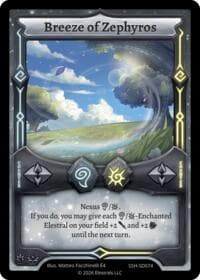 Breeze of Zephyros - Divine Champions: Snowshade Starter Decks - Elestrals card