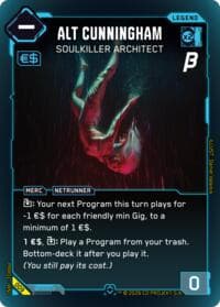 Alt Cunningham - Soulkiller Architect - Pre-Release Beta - Cyberpunk TCG card