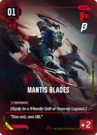Mantis Blades - Pre-Release Beta - Cyberpunk TCG card