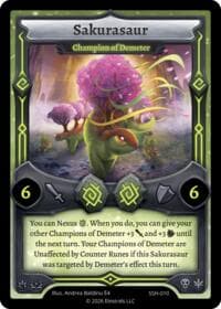 Sakurasaur - Champion of Demeter - Divine Champions: Snowshade - Elestrals card