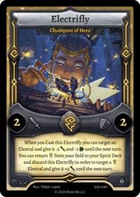 Electrifly - Champion of Hera - Divine Champions: Snowshade - Elestrals card