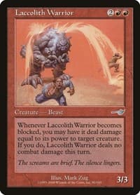 Laccolith Warrior - Nemesis - Magic: The Gathering card