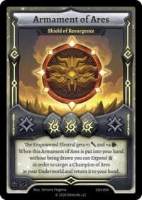 Armament of Ares - Shield of Resurgence - Divine Champions: Snowshade - Elestrals card