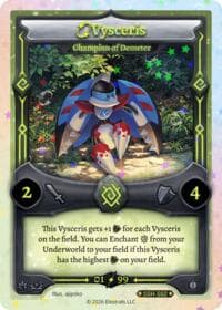 Vysceris - Champion of Demeter (Serialized) - Divine Champions: Snowshade - Elestrals card