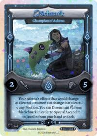 Schnark - Champion of Athena (Serialized) - Divine Champions: Snowshade - Elestrals card