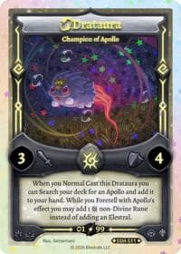Drataura - Champion of Apollo (Serialized) - Divine Champions: Snowshade - Elestrals card