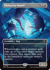 Flickering Hound (Borderless) - Reality Fracture - Magic: The Gathering card