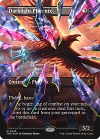 Darklight Phoenix (Borderless) (Facet Foil) (0453) - Reality Fracture - Magic: The Gathering card