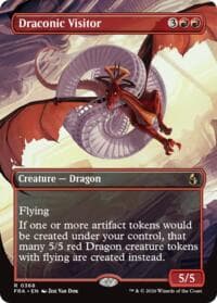 Draconic Visitor (Borderless) - Reality Fracture - Magic: The Gathering card