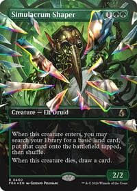 Simulacrum Shaper (Borderless) (Facet Foil) - Reality Fracture - Magic: The Gathering card