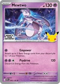 Mewtwo - 063/128 (What's Your Favorite Stamp) - Miscellaneous Cards & Products - Pokemon card