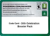 Code Card - 30th Celebration Booster Pack - ME: 30th Celebration - Pokemon card