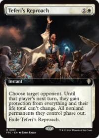 Teferi's Reproach (Extended Art) - Commander: Reality Fracture - Magic: The Gathering card