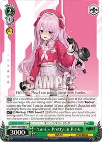 Yuni - Pretty in Pink - GODDESS OF VICTORY: NIKKE Vol.2 - Weiss Schwarz card