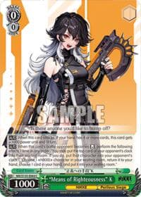 "Means of Righteousness" K - GODDESS OF VICTORY: NIKKE Vol.2 - Weiss Schwarz card