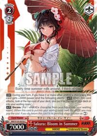 Sakura: Bloom in Summer - GODDESS OF VICTORY: NIKKE Vol.2 - Weiss Schwarz card