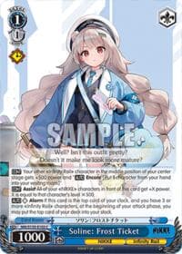 Soline: Frost Ticket - GODDESS OF VICTORY: NIKKE Vol.2 - Weiss Schwarz card