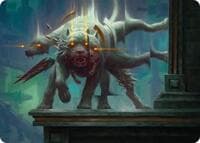 Flickering Hound Art Card (2/54) - Art Series: Reality Fracture - Magic: The Gathering card