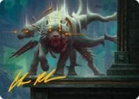 Flickering Hound Art Card (2/54) (Gold-Stamped Signature) - Art Series: Reality Fracture - Magic: The Gathering card