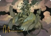 Sphinx of False Conclusions Art Card (Gold-Stamped Signature) - Art Series: Reality Fracture - Magic: The Gathering card