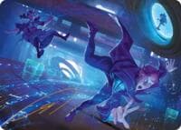 Cruel Calculations Art Card (Gold-Stamped Signature) - Art Series: Reality Fracture - Magic: The Gathering card