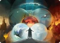 Jace's Machinations Art Card (Gold-Stamped) - Art Series: Reality Fracture - Magic: The Gathering card