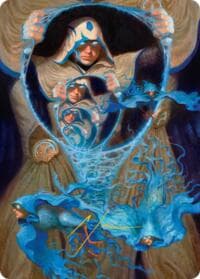 The Theorist, Jace Beleren Art Card (Gold-Stamped Signature) - Art Series: Reality Fracture - Magic: The Gathering card