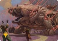 Craterclaw Colossus Art Card (Gold-Stamped) - Art Series: Reality Fracture - Magic: The Gathering card