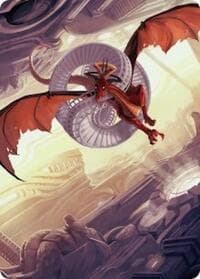 Draconic Visitor Art Card - Art Series: Reality Fracture - Magic: The Gathering card