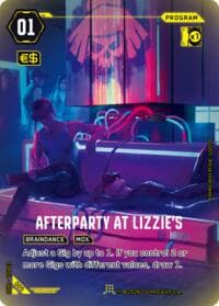 Afterparty at Lizzie's - Edgerunner Open Season 1 - Cyberpunk TCG card